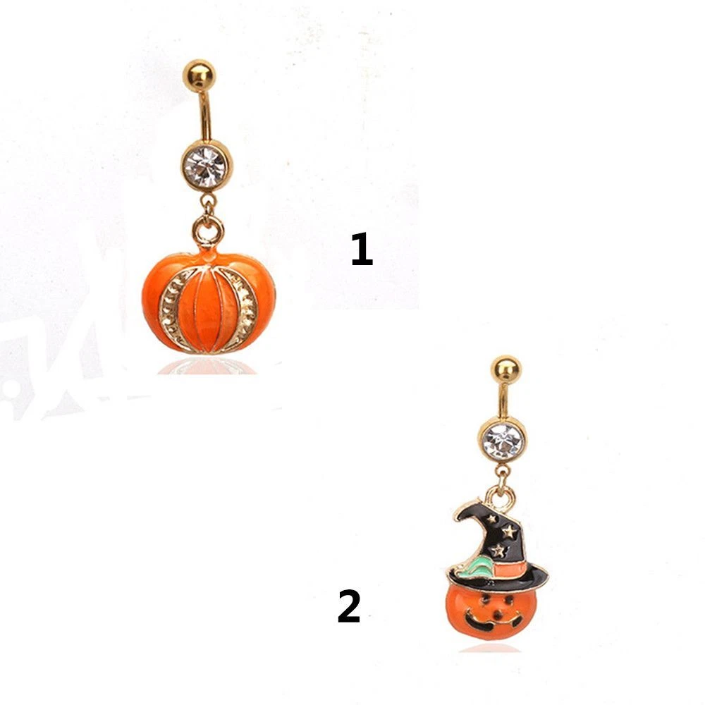 Pumpkin belly button online ring