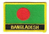 Flaggen AufnäHer Patch Bangladesch Schrift Fahne Flagge