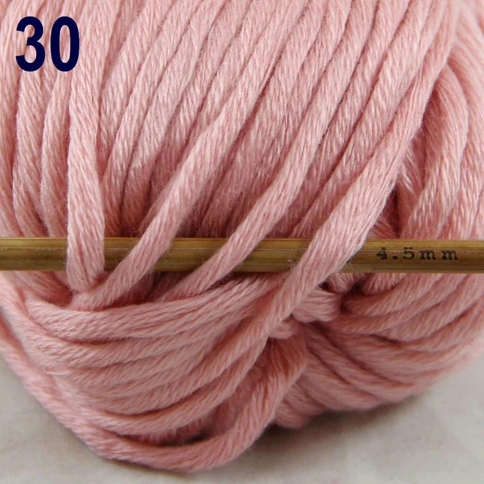 Sale New 8Skeinsx50gr Soft 100% Cotton Chunky Super Bulky Hand Knitting Yarn 30 - Image 4 of 4
