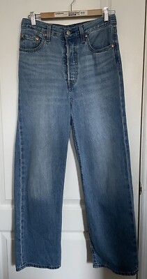 Levi s Premium Big E Ribcage Straight Ankle Jeans Women s Size W27 L29 Blue