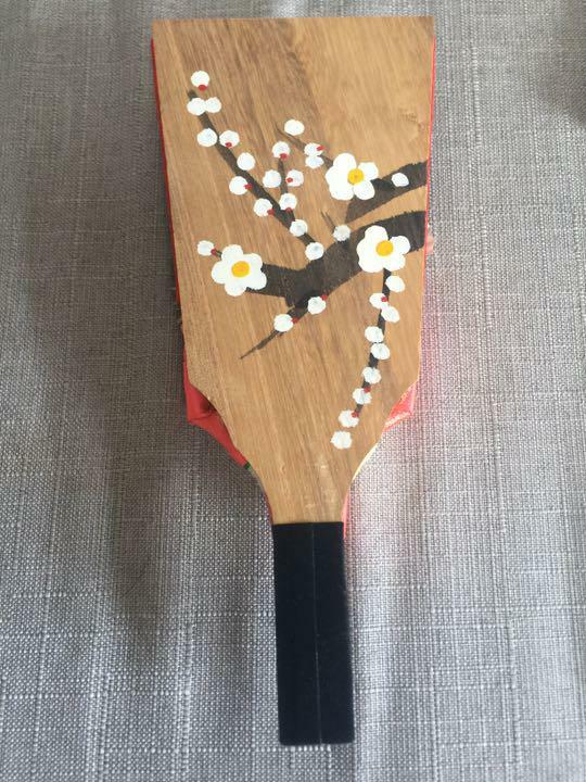 Japanese HAGOITA wooden paddle, KABUKI SAMURAI, box incl