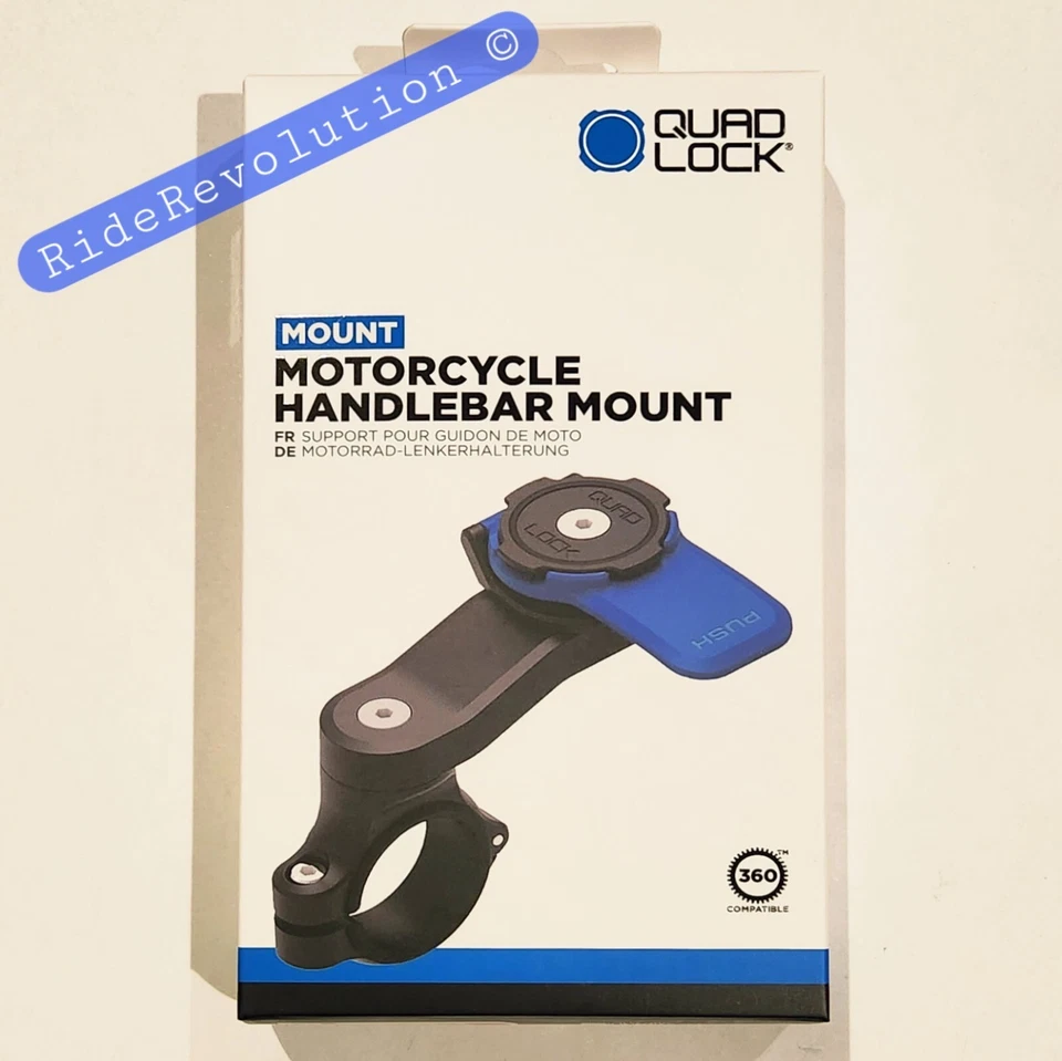 QUAD LOCK Motorcycle/Moto Handlebar Mount + Vibration Dampener - NEW/FREE S+H - Image 3 of 4