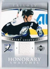 2006-07 UPPER DECK TRILOGY HONORARY SWATCHES VINCENT LECAVALIER JERSEY 1 COLOR