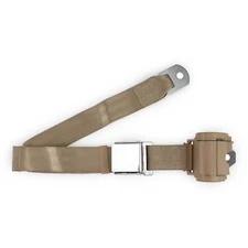 RetroBelt Tan Aviation Retractable Lap Seat Belt With Hardware Seatbelt Safety