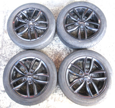 MINI R60 R61 17 Inch LA 5-Star Double Spoke 124 Black GLOSS Wheels Set ...