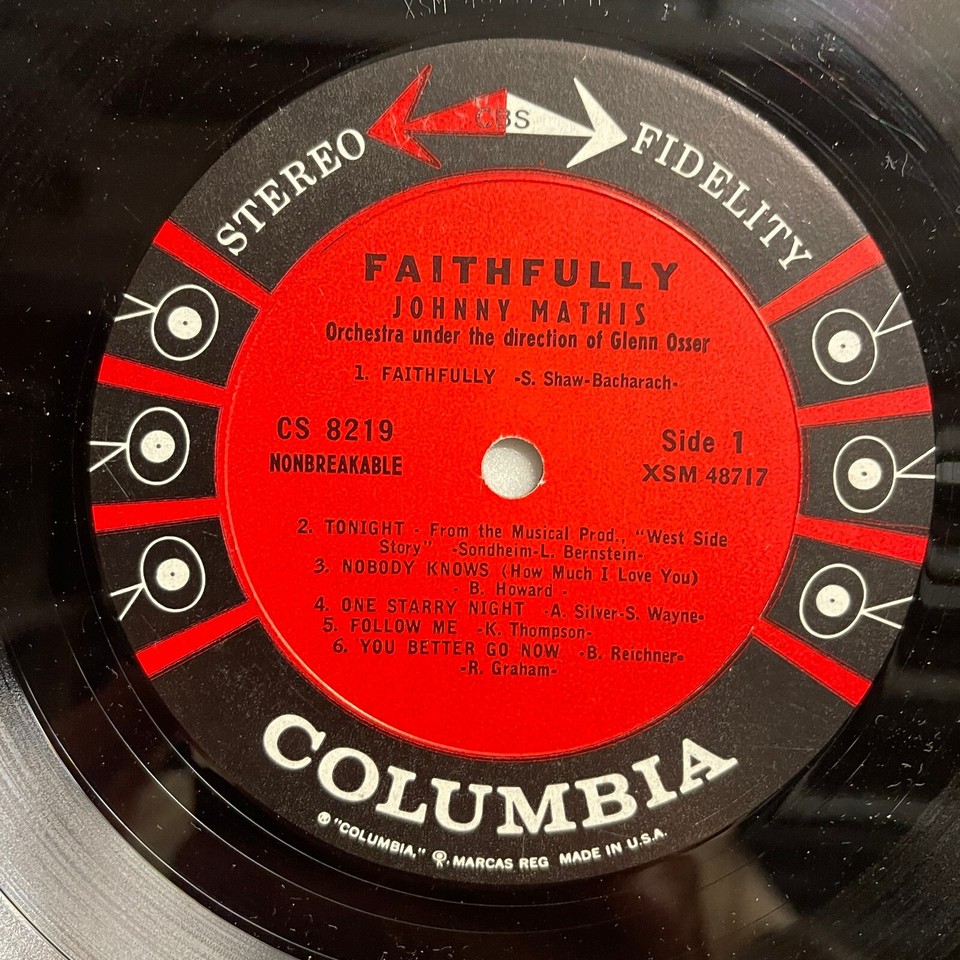 Johnny Mathis ‎– Faithfully Vinyl, LP 1959 Columbia ‎– CS 8219 | eBay