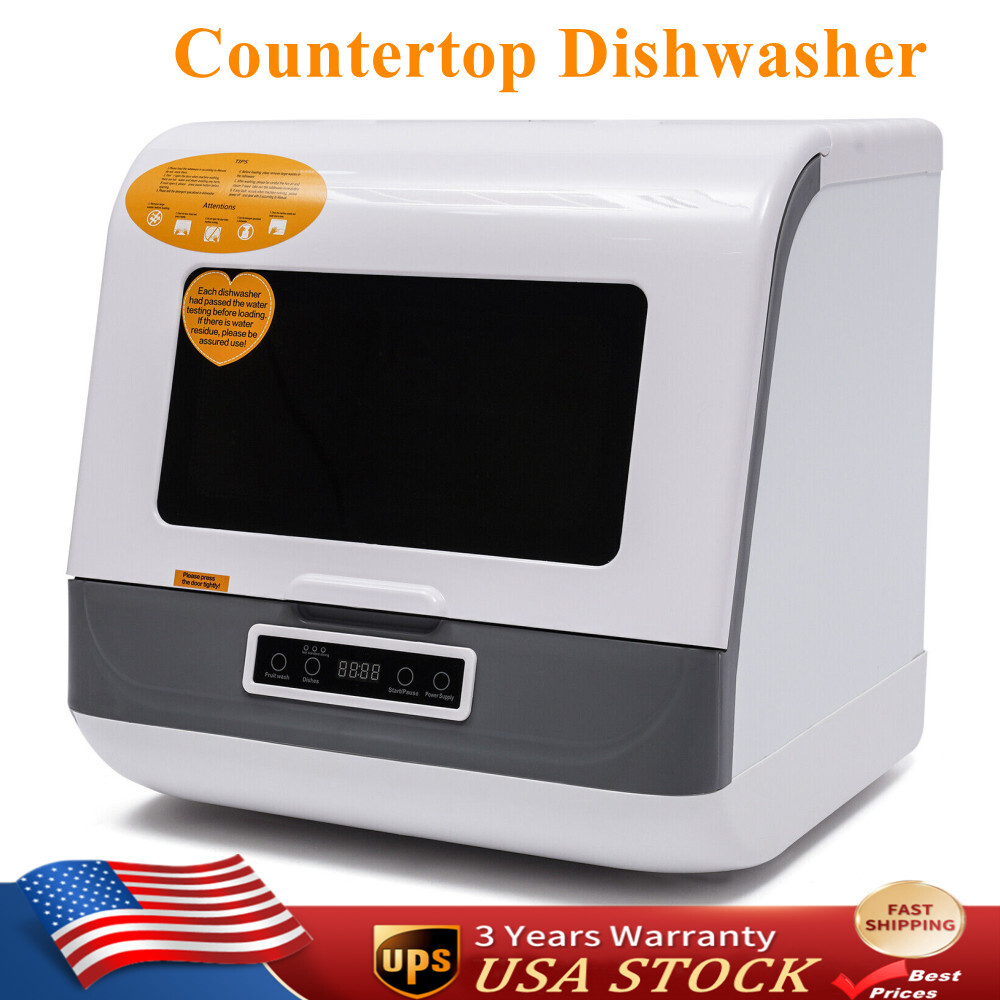 Large Capacity Portable Countertop Dishwasher Washing Programs
