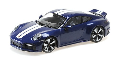 Porsche 911 992 Sport Classic 2022 bleue miniature 1/18 par Minichamps