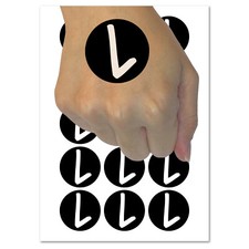 Letter L Uppercase Felt Marker Font Temporary Tattoo Water Resistant Set