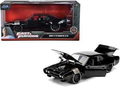 Fast & Furious 8 Black Dom's '72 Plymouth GTX Kids Model Diecast