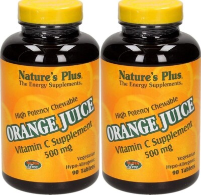 Natures Plus Orange Juice 500 mg mit Vitamin C-90 Tabletten (85,48 EUR/kg)