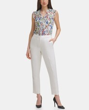 Tommy Hilfiger Womens New 89 Linen Blend Slim Leg Ankle Pants 16 XL X-Large NWT