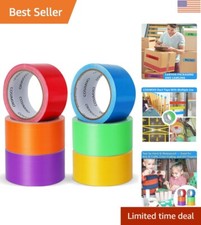 Rainbow Colored Duct Tape 6-Pack - 2" x 15 Yards, Waterproof  Strong