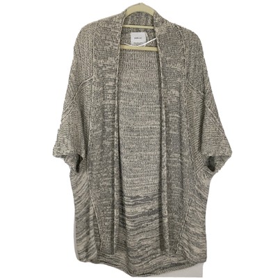 ZARA Knit Chunky Oversized Cardigan Sweater M Open Front Short Sleeve Duster | eBay