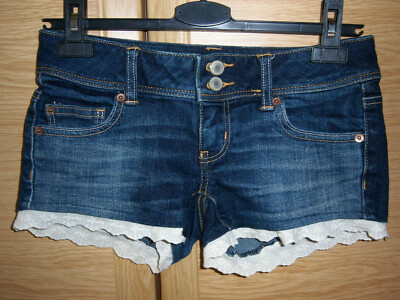 American Eagle Stretch Mädchen Hose Hot Pants Gr. 0 Bundweite 36 cm Baumwolle