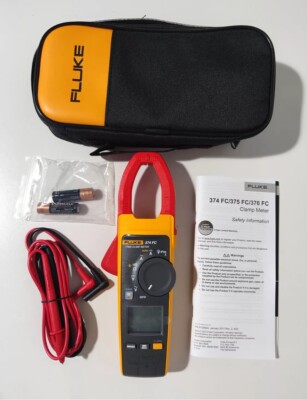 Fluke 374  FC True-RMS AC/DC Clamp Meter, 600 A, 1.6 in (41 mm) Jaw Capacity