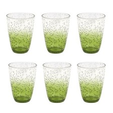 Pack of Green Bubbles Plastic Drinks Tumbler | Reusable Outdoor Drinking Glass
