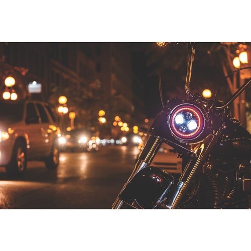 Kuryakyn Orbit Prism 7in LED Headlight HARLEY DAVIDSON TOURING SOFTAIL *2461 - Picture 4 of 4