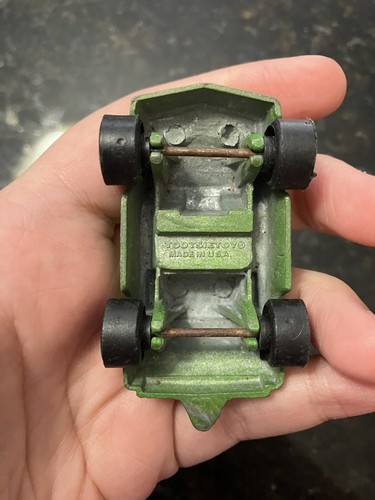 Vintage Diecast Toy 1969 TOOTSIEY TOY GREEN JEEP W/Trailer hitch - Picture 8 of 9