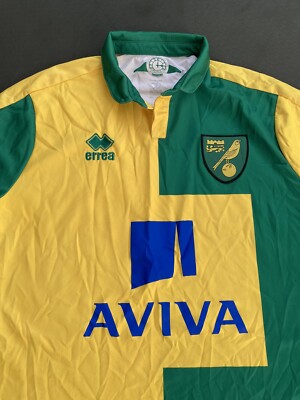 Norwich City FC 2015/2016 Home Shirt Errea Football Jersey