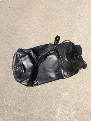 harley davidson leather duffle bag