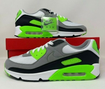 lime green and white nikes