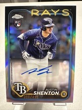 Austin Shenton 2024 Topps Chrome Update Baseball Auto Refractor /499 RC Rays