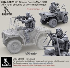 Resina viva 1/35 LRM-35023 Fuerzas Especiales de Estados Unidos ATV Rider, Mk48 ametralladora tiro