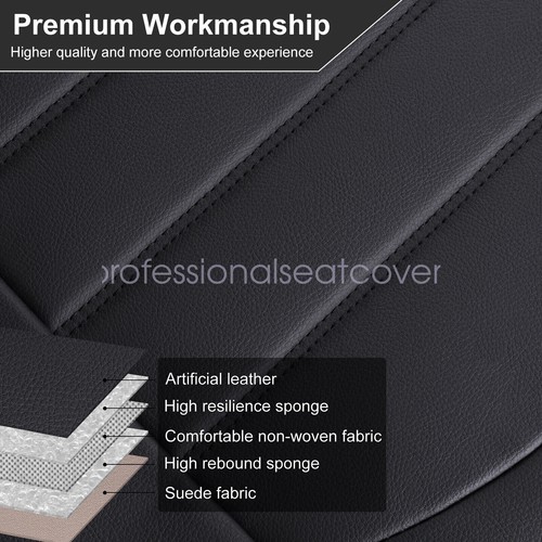 Car Full Surround Set 5-Seat Cover Faux Leather Cushion Pad Covers For Niss - Bild 14 von 19