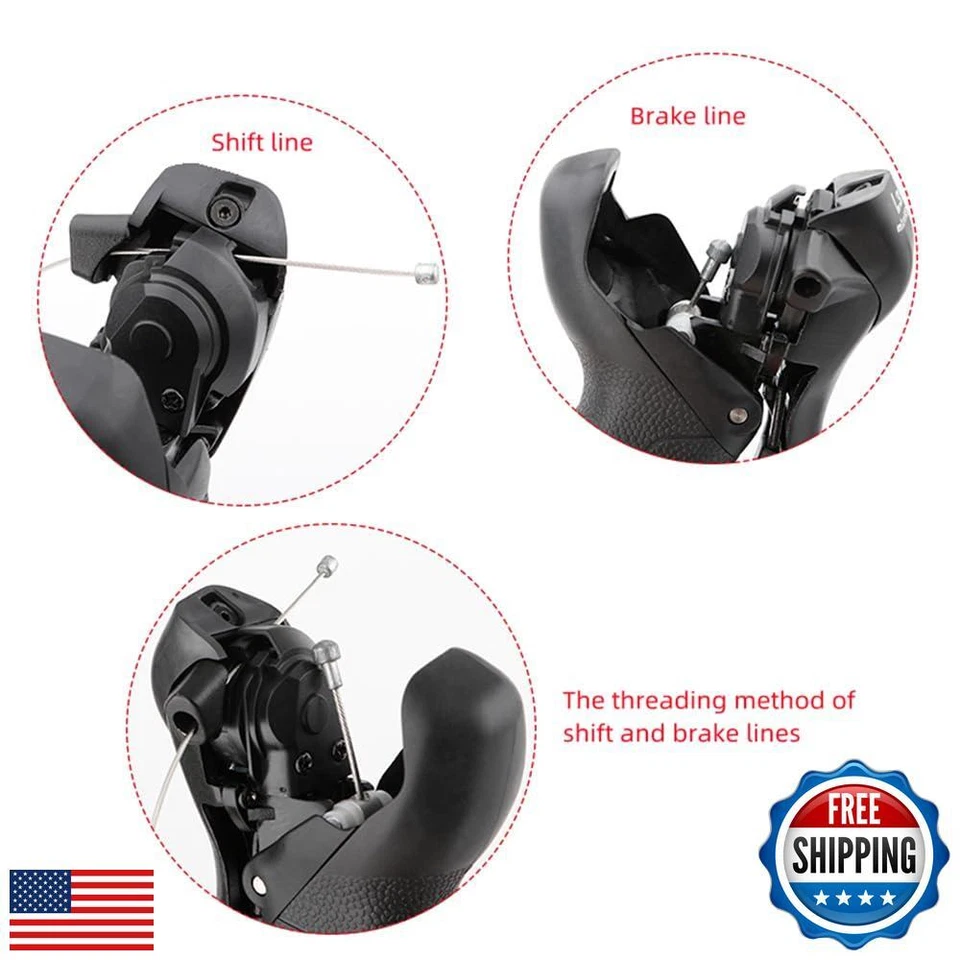 Liteprobike Road Bike Shifter 2/3X7/8/9/10/11Speed Shift and Brake Lever 2 in - Image 3 of 4