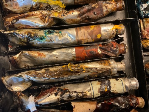 BARNARD ARTIST RARE ANTIQUE OIL PAINT BOX PALLET ART GALLERY MUSEUM VICTORIAN - Picture 14 of 20
