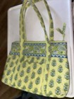 Vera Bradley Citrus Green & Blue Elephant & Paisley Tote
