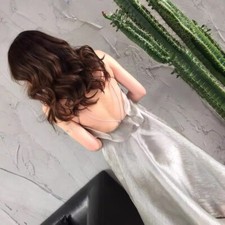 Silver Dress Glowing Dress Formal Dance Chic Ball Dance Open Back Eye catching