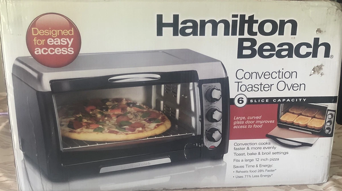 Hamilton Beach Convection Toaster Oven 6 Slice Capacity Toast Bake Broil  31333D