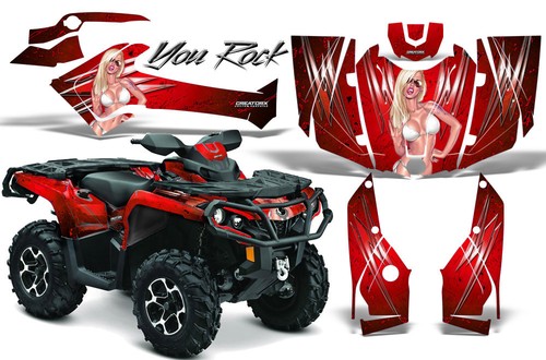 CAN-AM OUTLANDER 800 1000 R XT 12-16 GRAPHICS KIT CREATORX DECALS STICKERS YRR - 第 1/1 張圖片