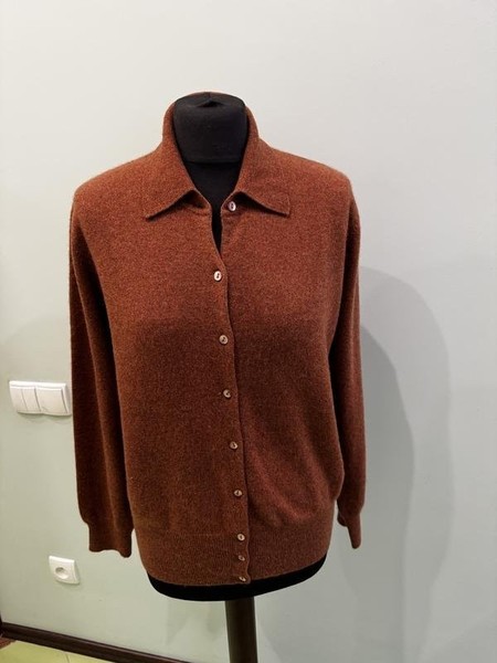 Women Peter Hahn Sweater Brown Cashmere 40 / L / #C8Z3