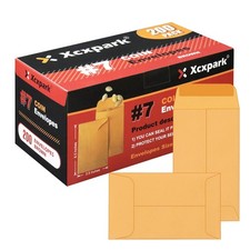 200PCS 7 Coin Envelopes 3.5x6.5 inches Brown Kraft Envelopes Classic Small P...