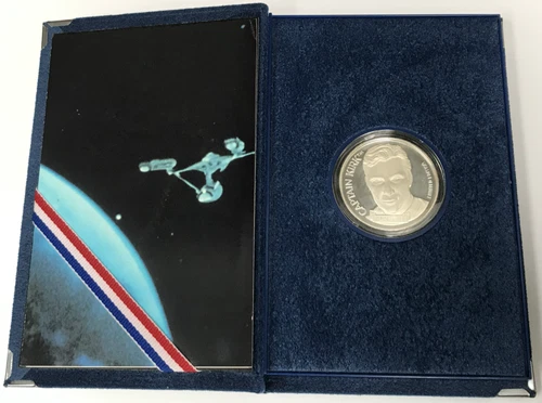 1991 1oz .999 Fine Silver Star Trek Captain Kirk Limited Edition with Packaging