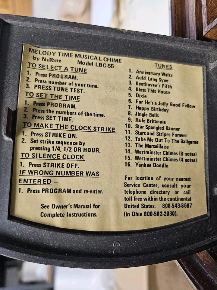 Nutone LBC-55 🎵 Timbre y reloj tiene algunos arañazos cosméticos ver fotos. Foto 4 de 4