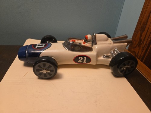 Vintage 1970 Ezra Brooks Race Car No 21 Decanter Empty