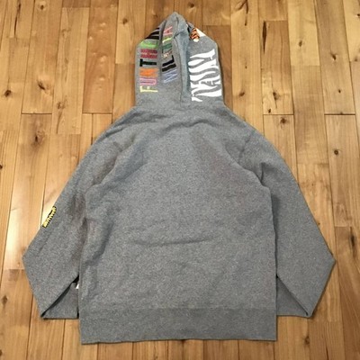 BAPE Tiger Full Zip Hoodie Gray A Bathing Ape Size M | eBay