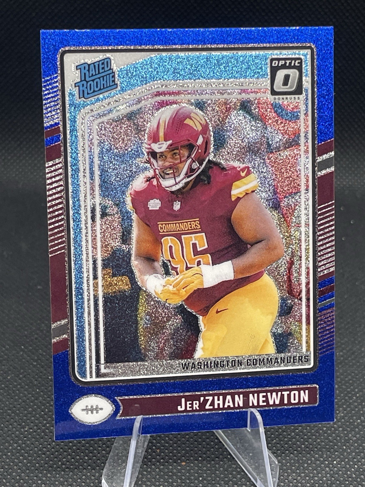 Jer'Zhan Newton Panini Donruss Optic #252 Blue Glitter