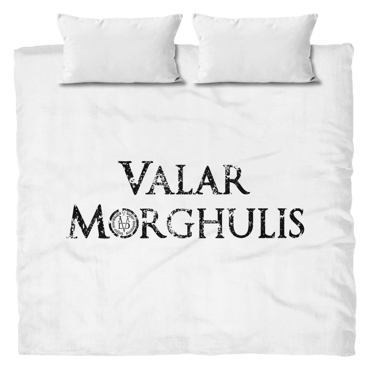 Linge de lit Game of Thrones Valar Morghulis en coton premium noir 220x200