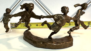 Mark Hopkins Signed Numbered Bronze Sculpture CRACK THE WHIP #901/950 1998 MINT!