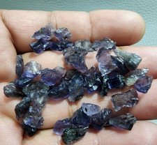 Ultimate Natural Blue Iolite Raw 39 Pcs Lot Size 8-10 MM Crystal Loose Gemstone