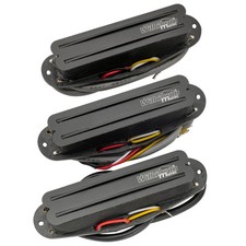 Wilkinson Low Gauss Black Hot Rail Mini Humbucker Pickup Set For Strat ST Guitar