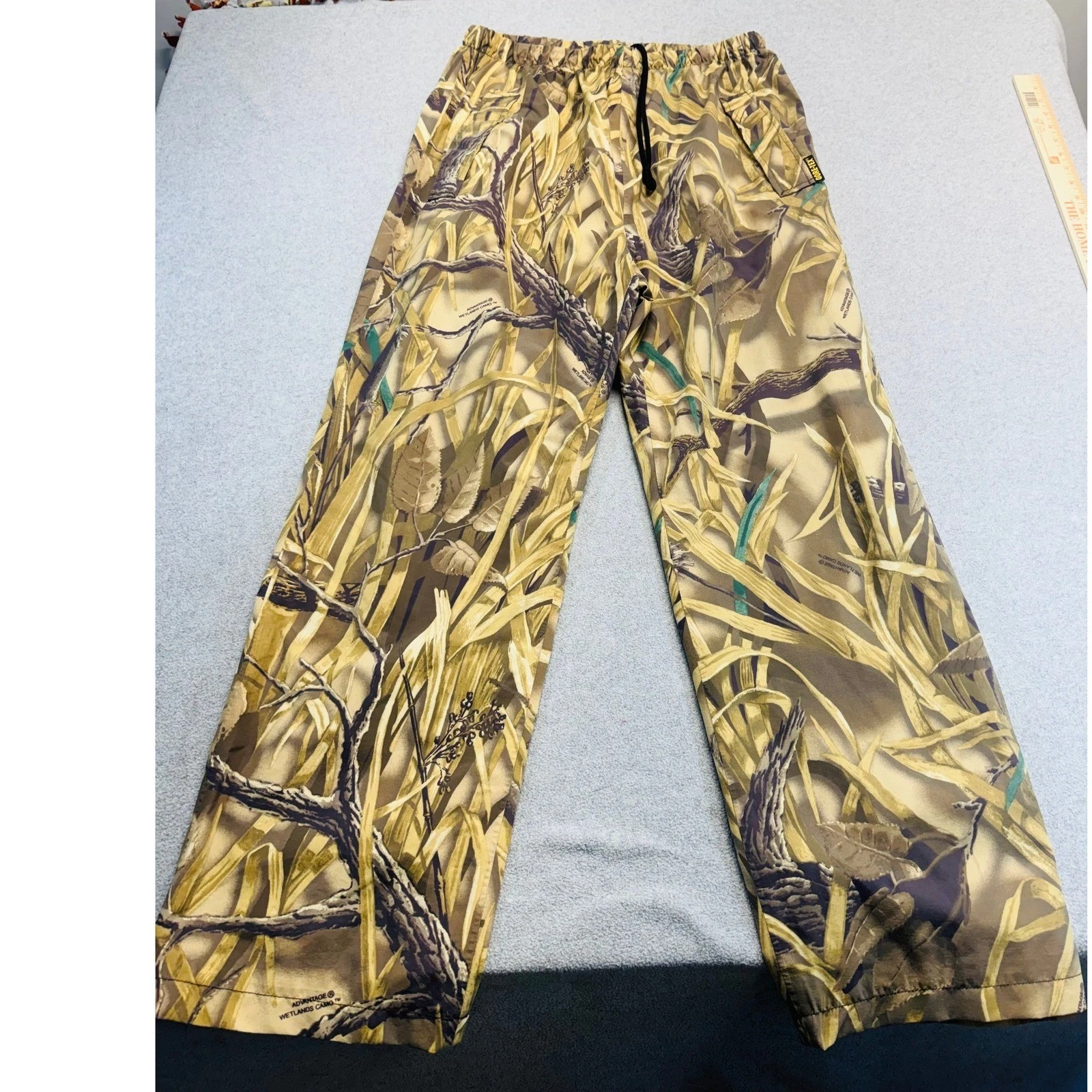 Vintage Ducks Unlimited Gore-Tex Camo Rain Pants Mens XL Hunting Wetlands USA