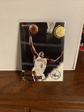 1996-97 NBA HOOPS Allen Iverson #295 (RC) Rookie Card Philadelphia 76ers. rookie card picture