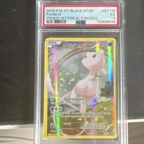 Pokémon Mew Holo EX Full Art XY Black Star Promo #XY110 PSA 5