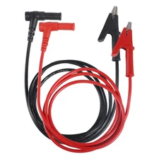 DIANN 2pcs Multimeter Test Leads Banana Plug Right Angle to Alligator 